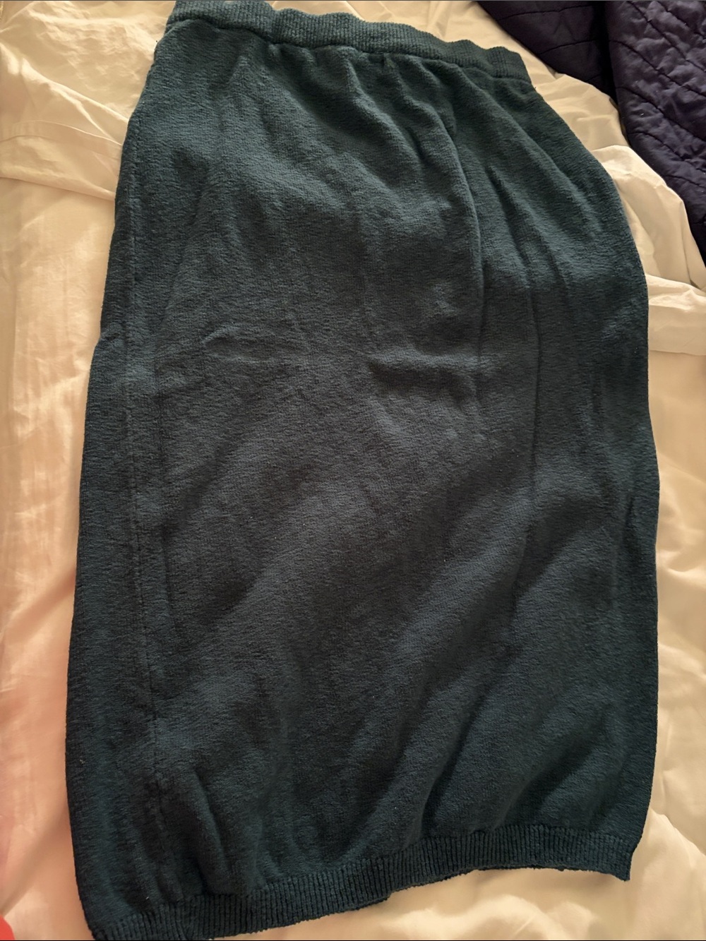 Free People Beach Classic Dark Teal Towel Texture Skirt Large - Picture 3 of 3